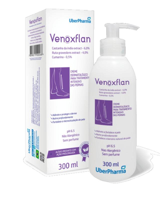 Venoxflan Creme Dermatológico P/ Tratamento Das Pernas 300ml - UberPharma